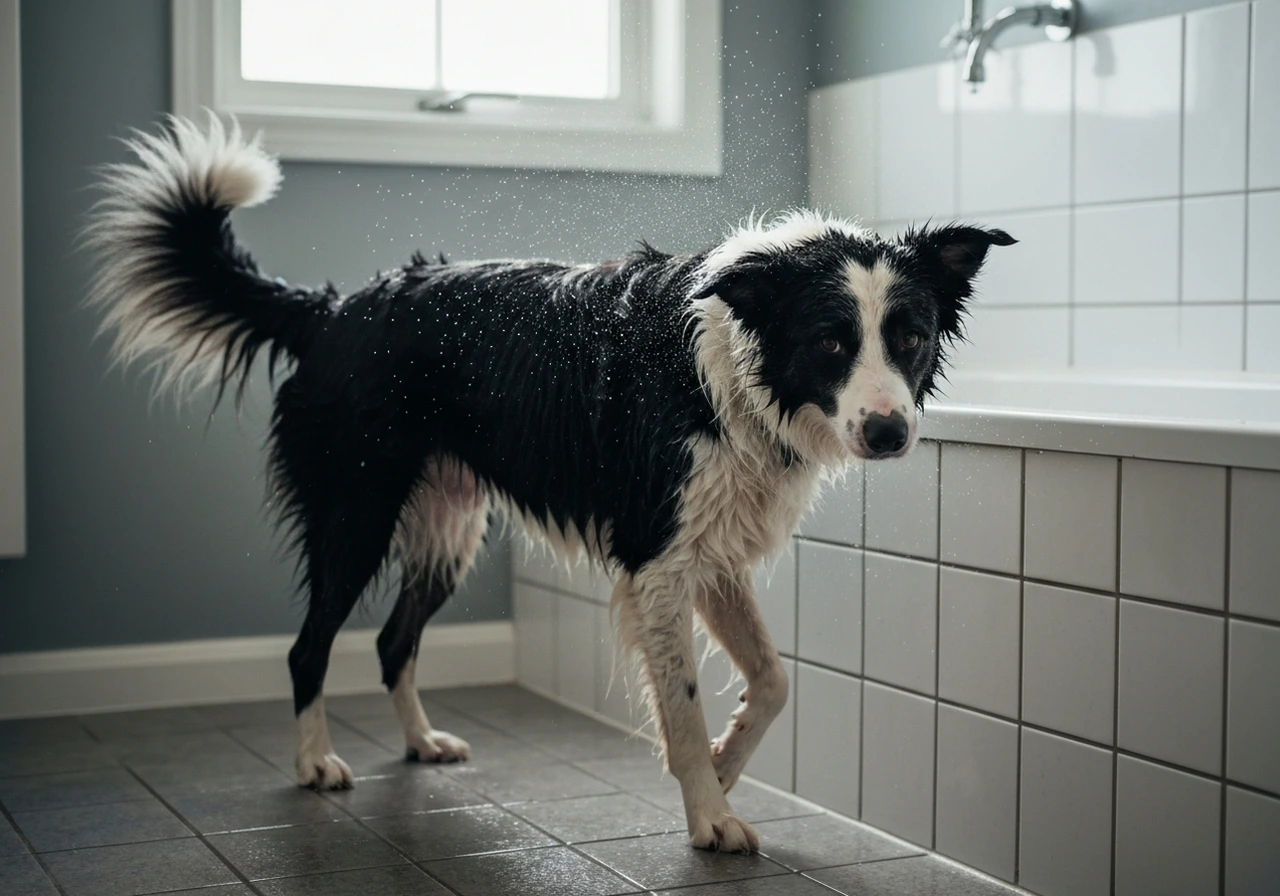 Grooming a Border Collie coat
