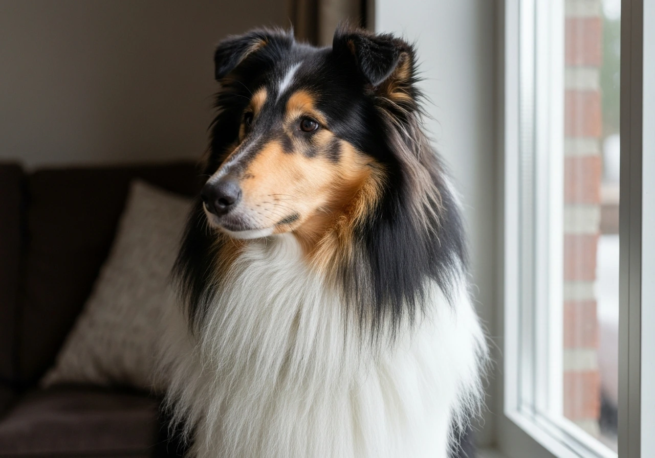 Colley resting at home